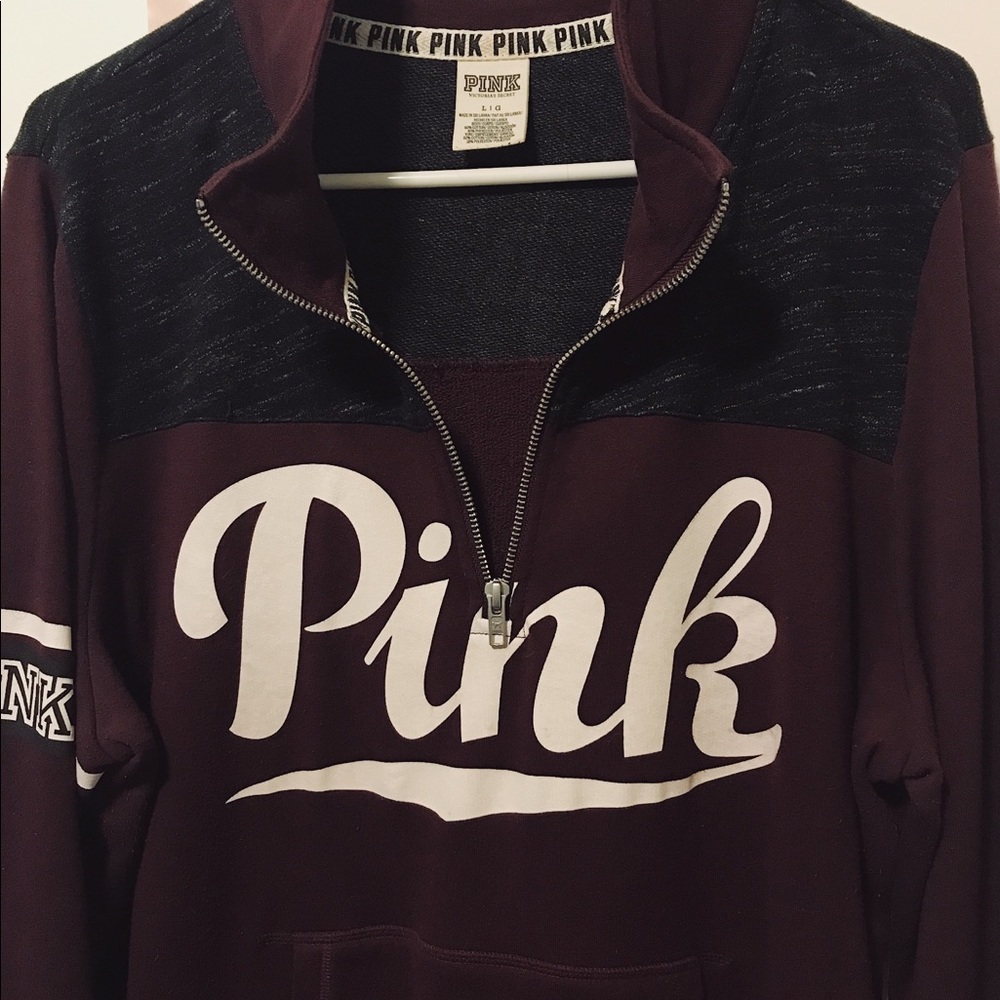VS Pink Quarter-Zip Hoodie